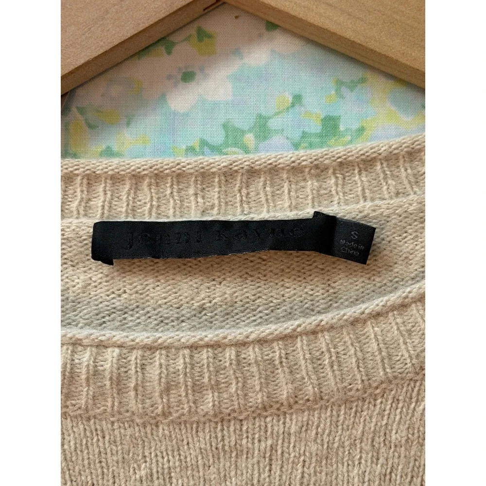 Jenni Kayne | Everyday Sweater Small Oatmeal Beige Wool‎ Cashmere Blend Crewneck